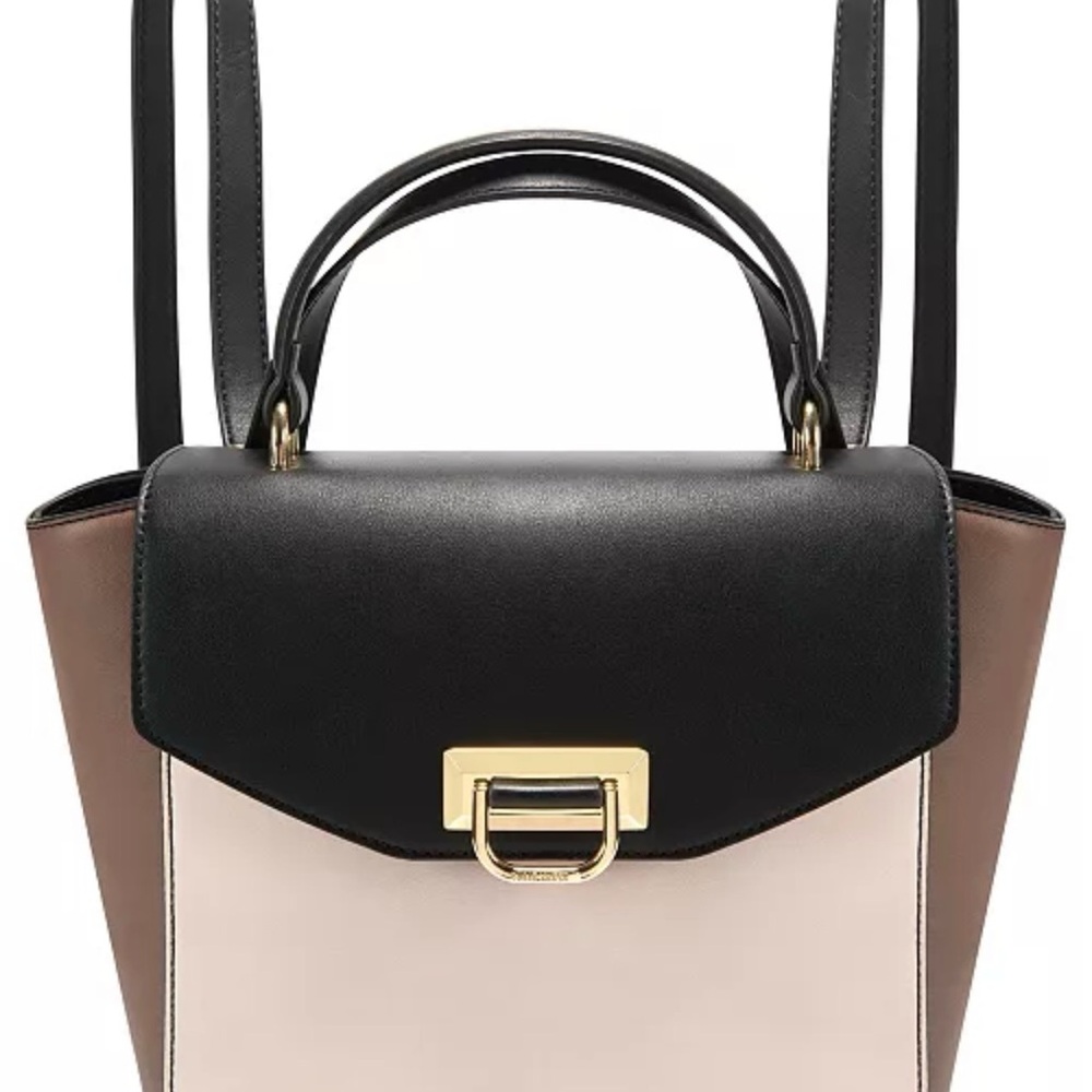 Elegant Black and Brown Women's Handbag